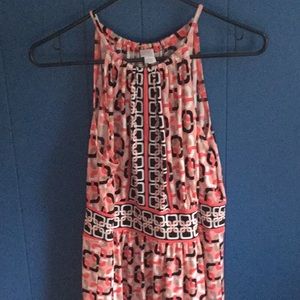 Patterned knee length dress